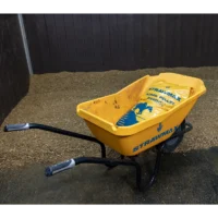 Strawmax wheelbarrow in a Strawmax stable