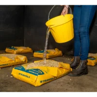 Watering Strawmax in the bag