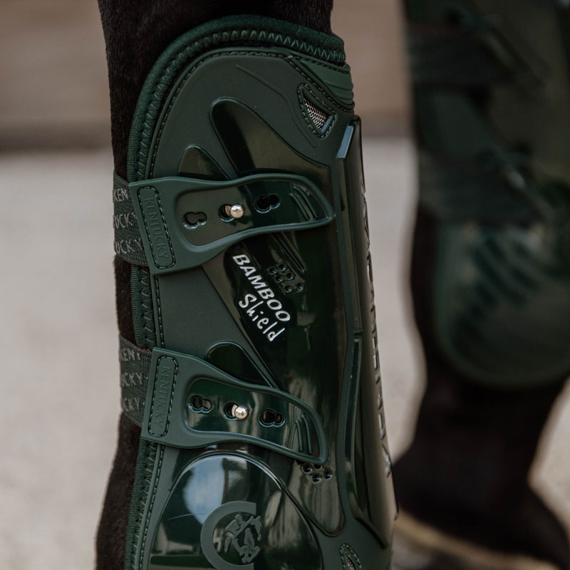 Kentucky-Horsewear-Tendon-Boots-Bamboo-Elastic-Dark-Green
