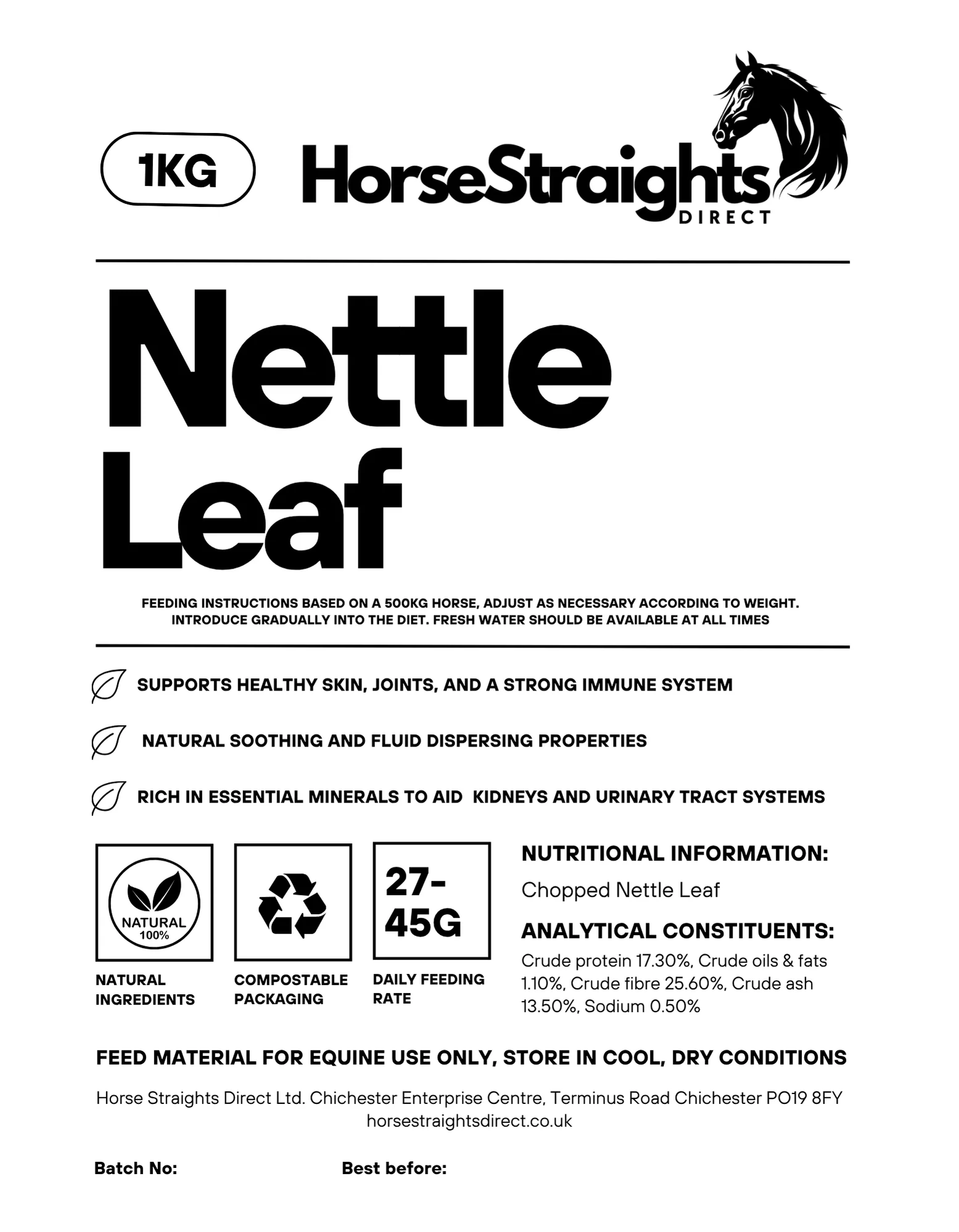 Horse Straights Direct Nettle Leaf - Image 2